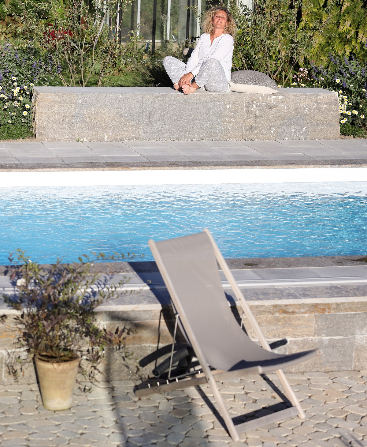 Poolbau | Poolgarten | Sitzblock